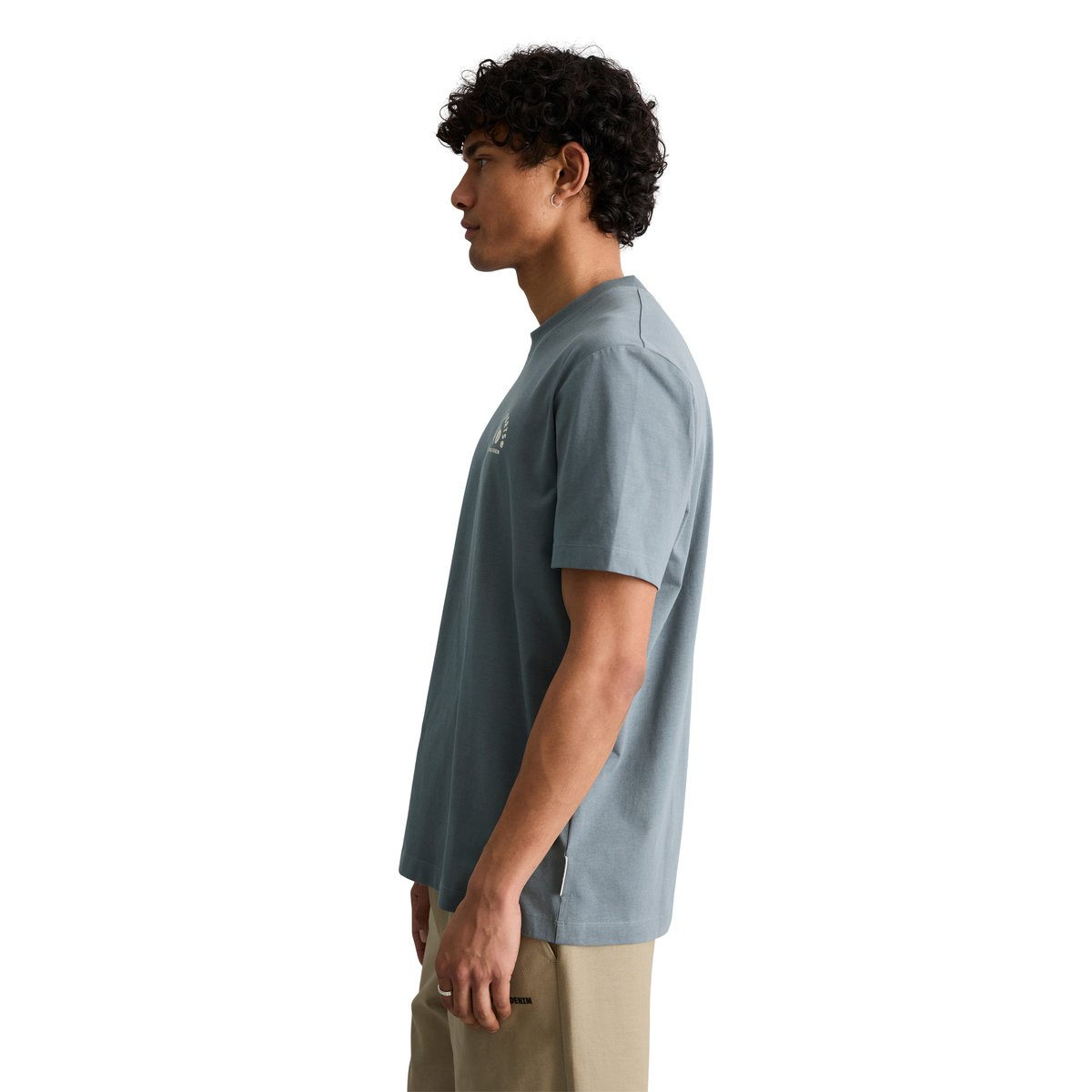 T-shirt DfC relaxed en coton bio doux bleu moyen, MARC O’POLO DENIM