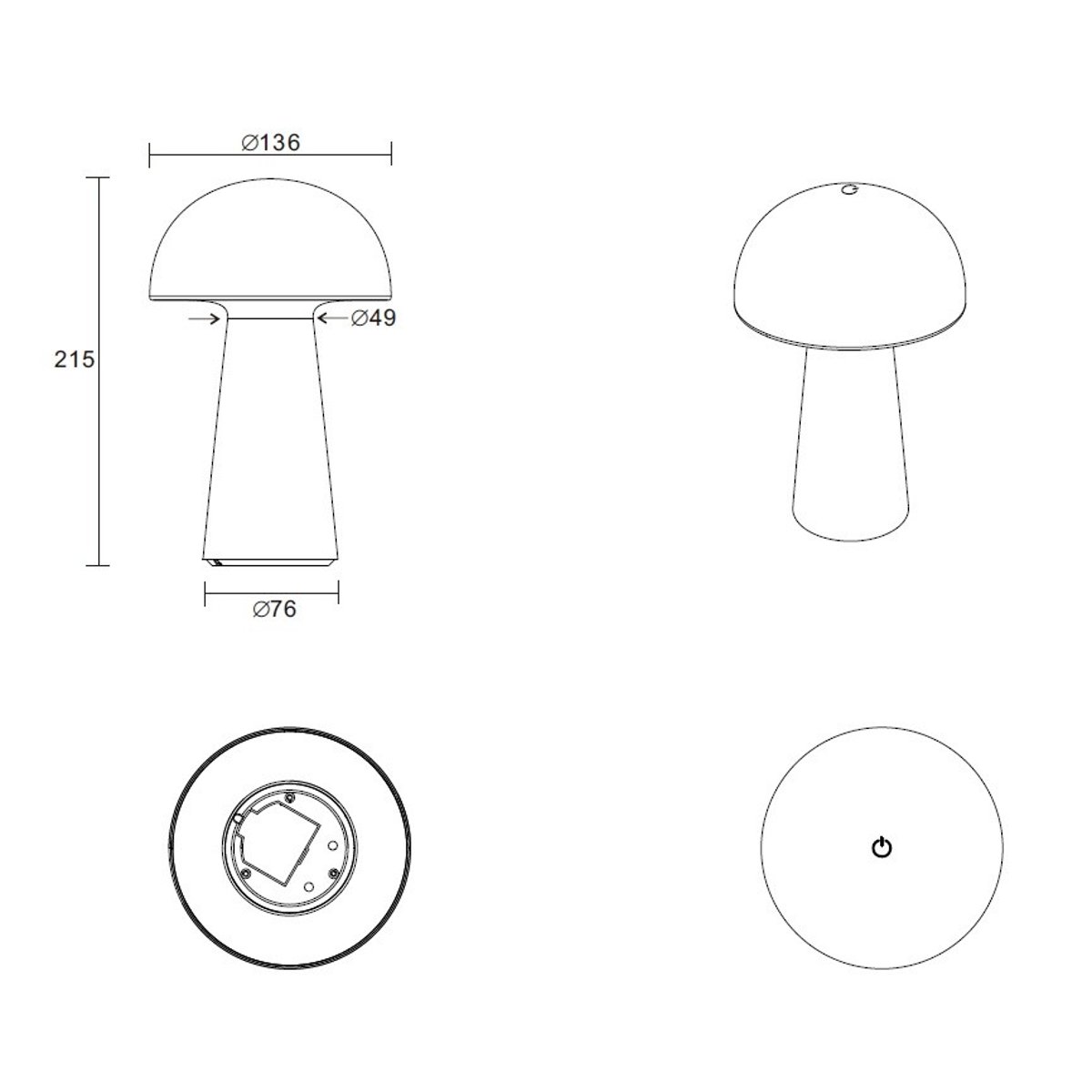 Lampadaire et lampe de jardin, LENNON blanc, TRIO
