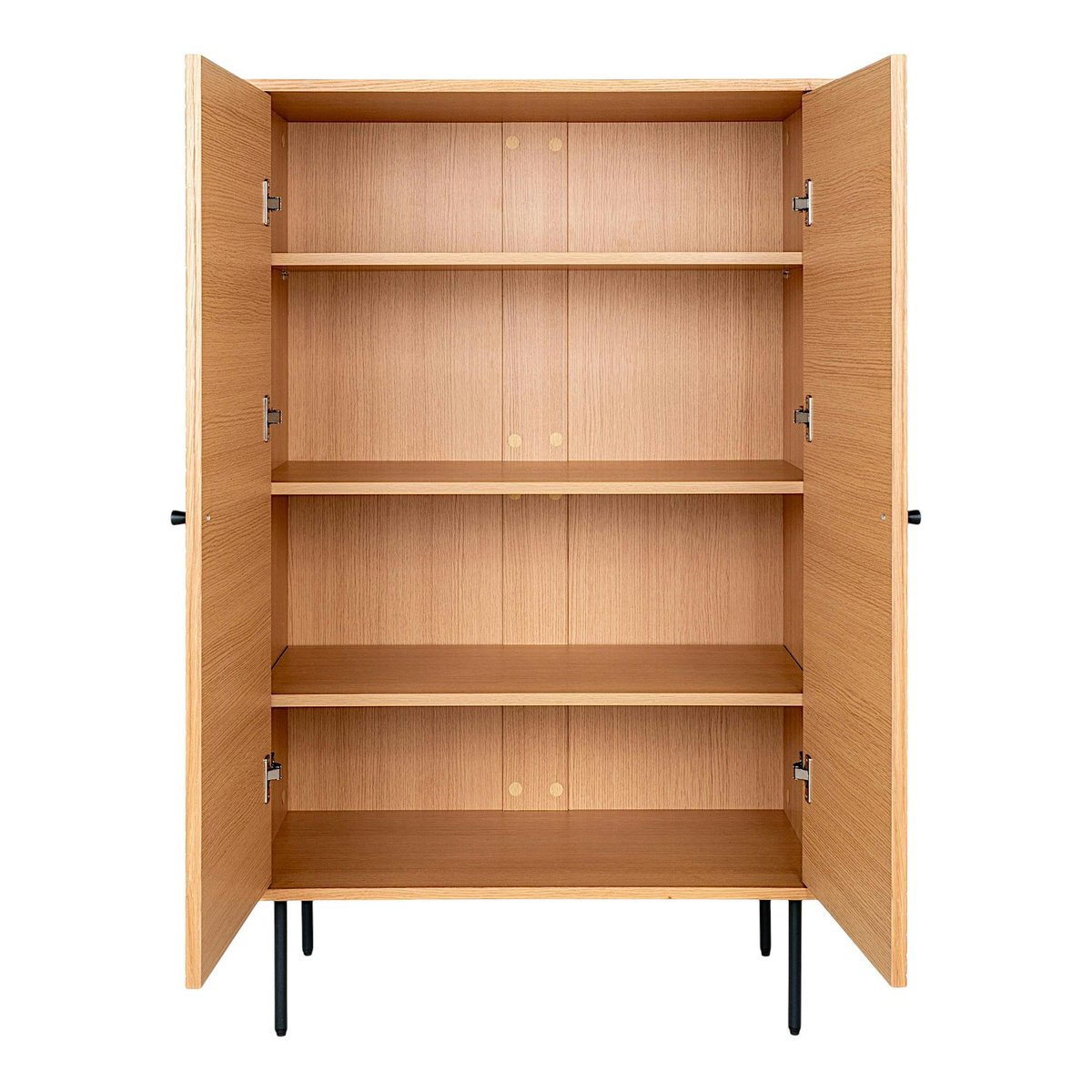 Buffet haut de salle à manger 2 portes effet rainuré ASSENS bois naturel, PIER IMPORT