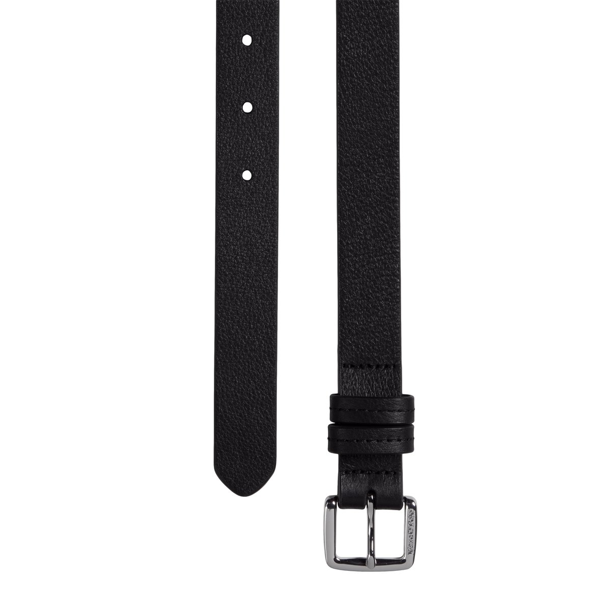 Ceinture modèle Billar en cuir de vachette souple bleu moyen, MARC O'POLO