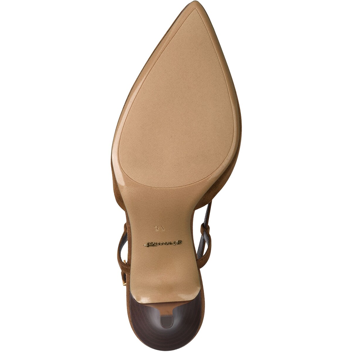 Escarpins pointus en cuir cognac, TAMARIS