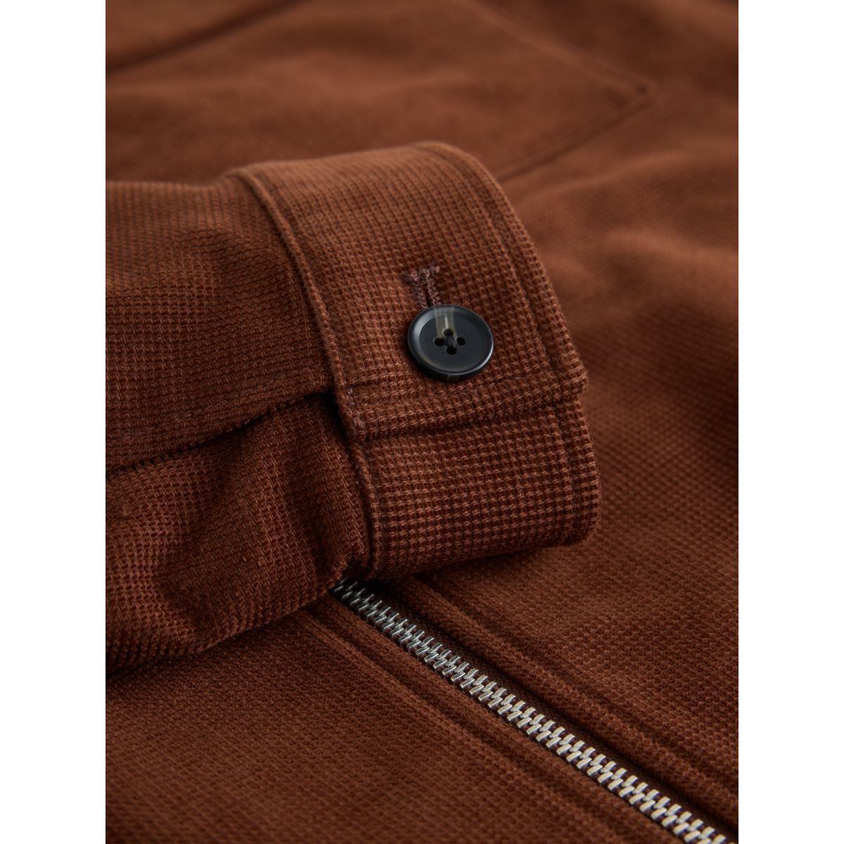 Veste-chemise à deux poches en velours côtelé marron fauve, NEXT