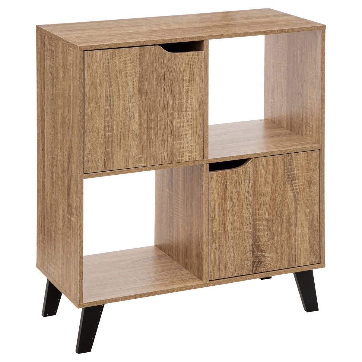 Étagère 4 cases avec porte en bois MIX'N FEET beige, 5FIVE SIMPLY SMART