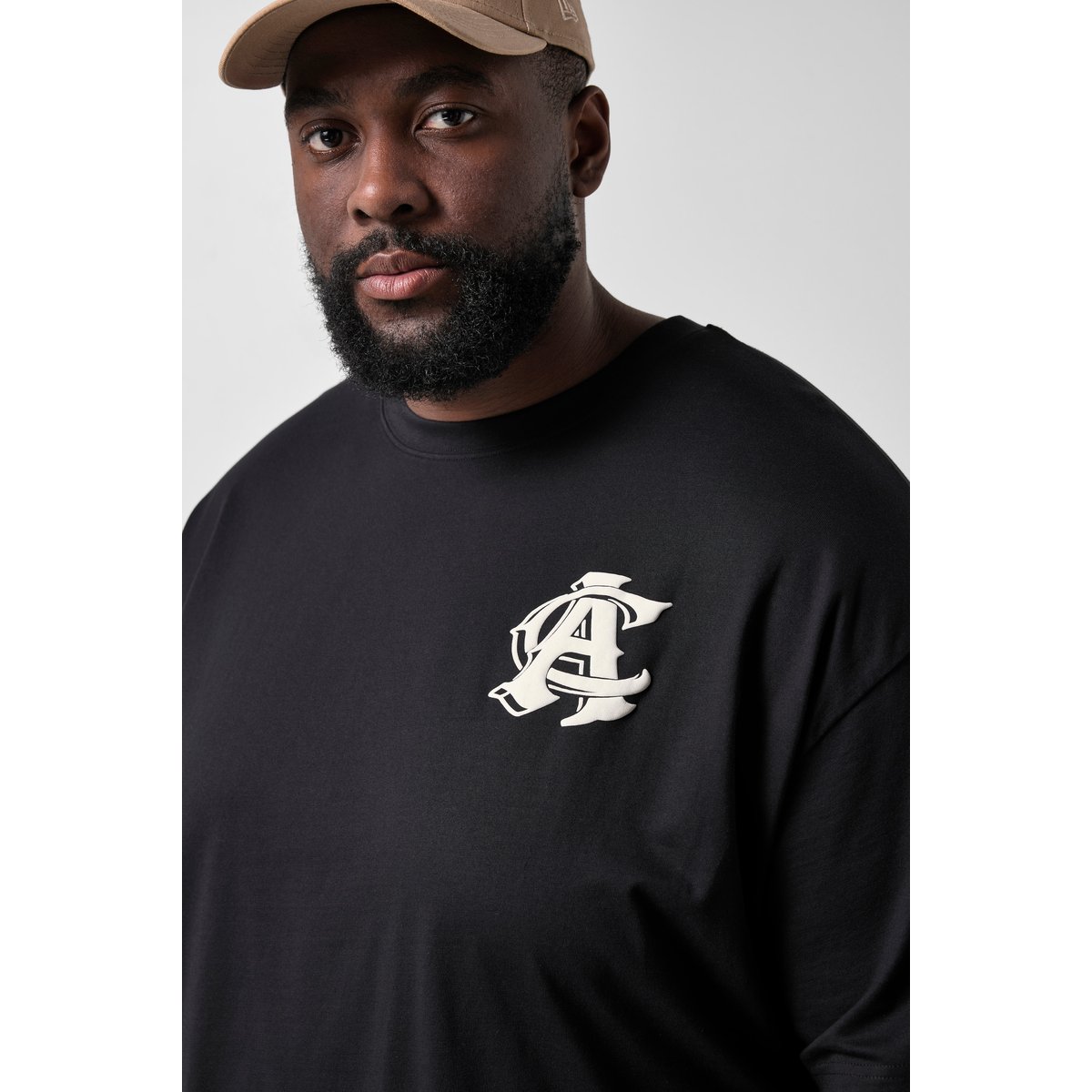 T-shirt oversize noir, STHUGE