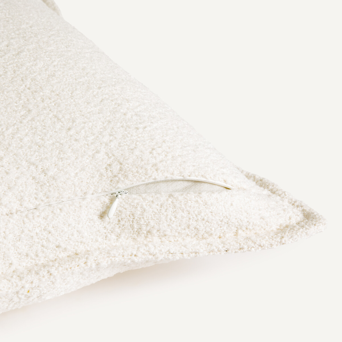 Housse de coussin en bouclette, Belvini blanc ecume, AM.PM
