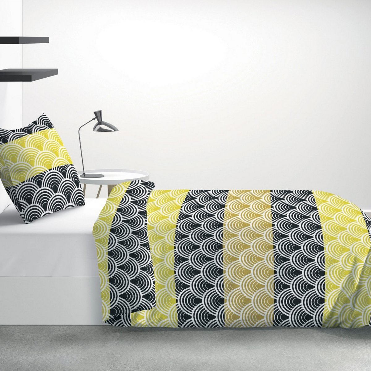 Parure de lit - housse de couette enfant + taie polyester vert, EDEN
