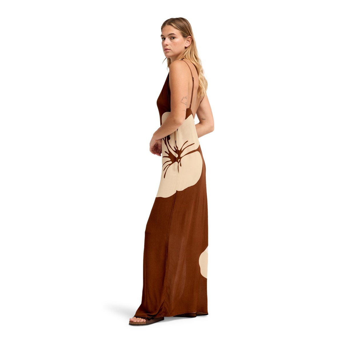 Robe à bretelles BEND LIKE MERMAID. marron cappuccino, ROXY