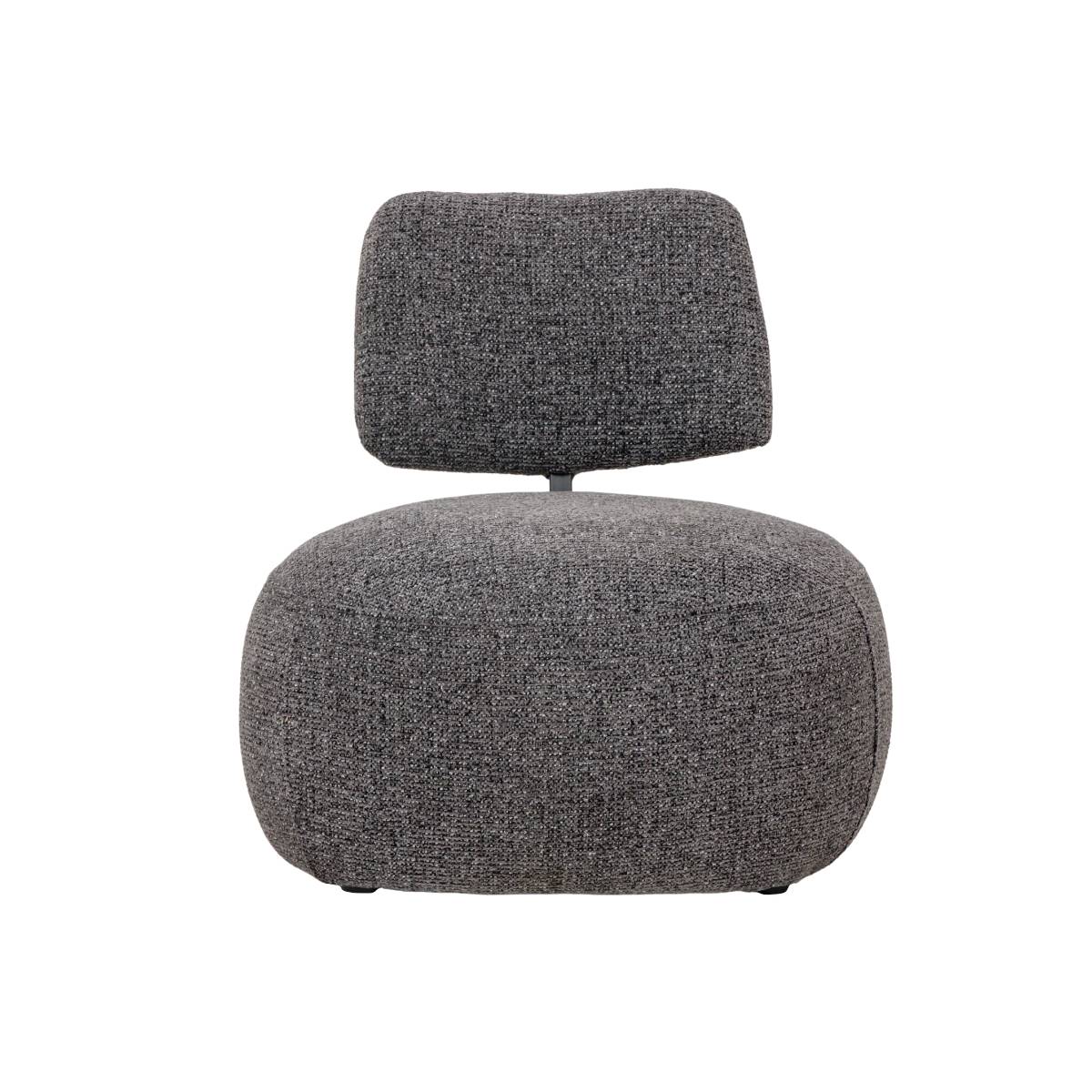 Fauteuil en tissu bouclette TÉRÉSIA gris, MADE IN MEUBLES 