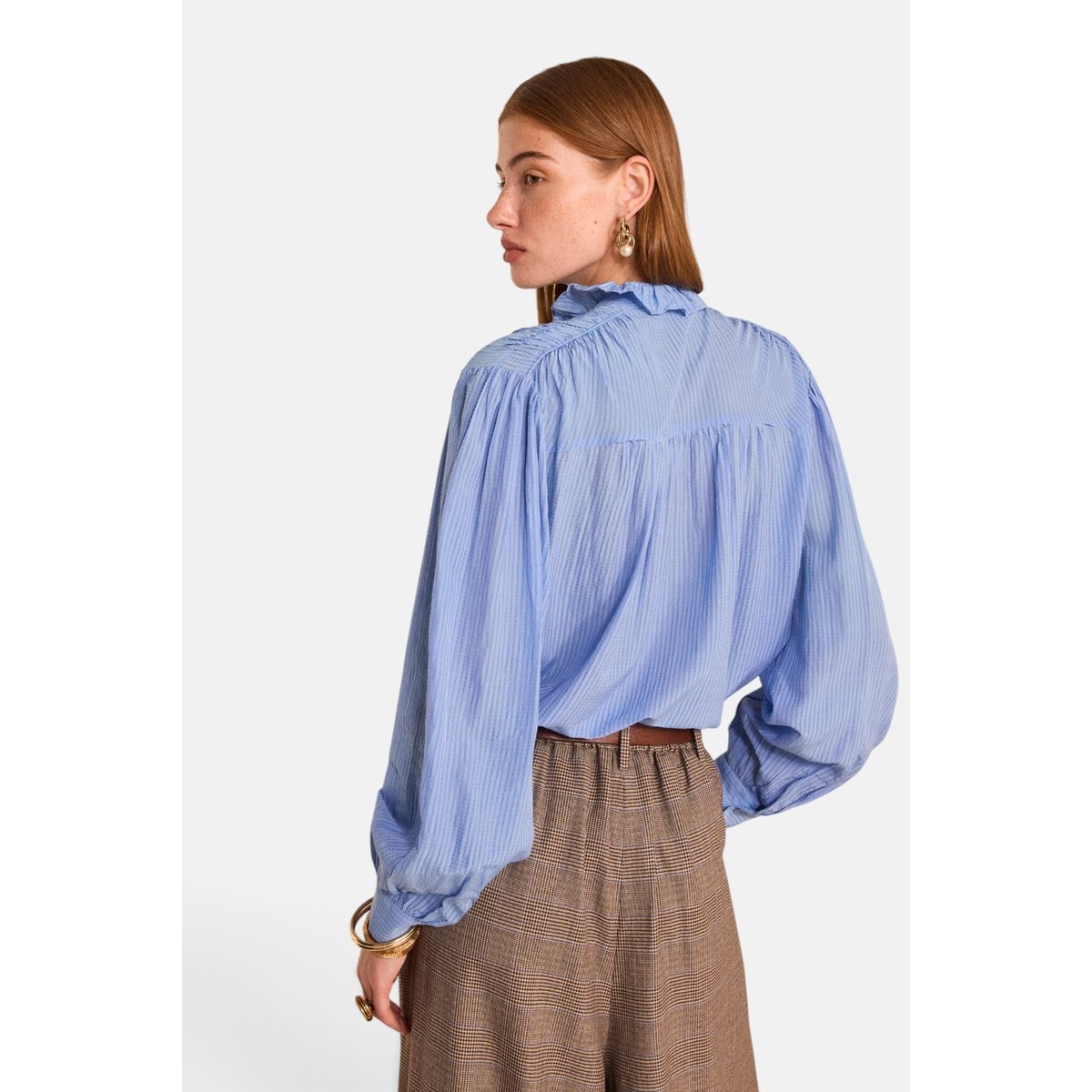 Blouse rayée à manches longues MONA lavande, Maison 123