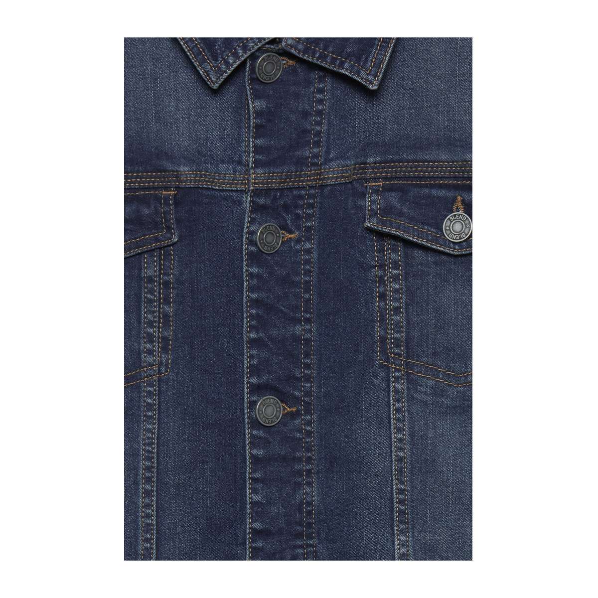 Veste denim coton délavée blue, BLEND