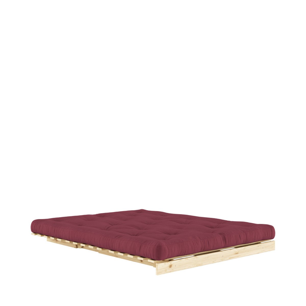 Canapé convertible 160x200cm en bois naturel et tissu- ROOTS bordeaux, KARUP DESIGN