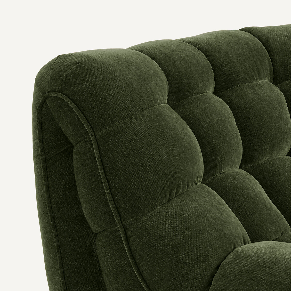 Angle modulable capitonné, en velours, JUD vert olive, AM.PM