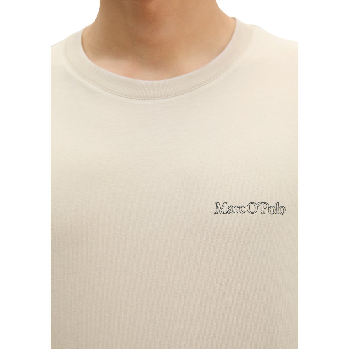 T-shirt regular en coton bio régénéré gris, MARC O'POLO