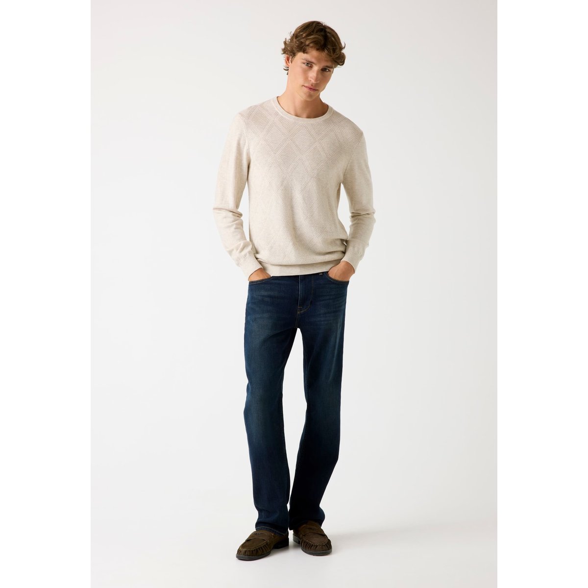 Pull Laine Mélangée crème, GUESS