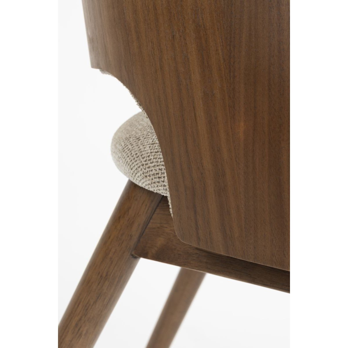 Chaise design en tissu, VELORE beige, DUTCHBONE