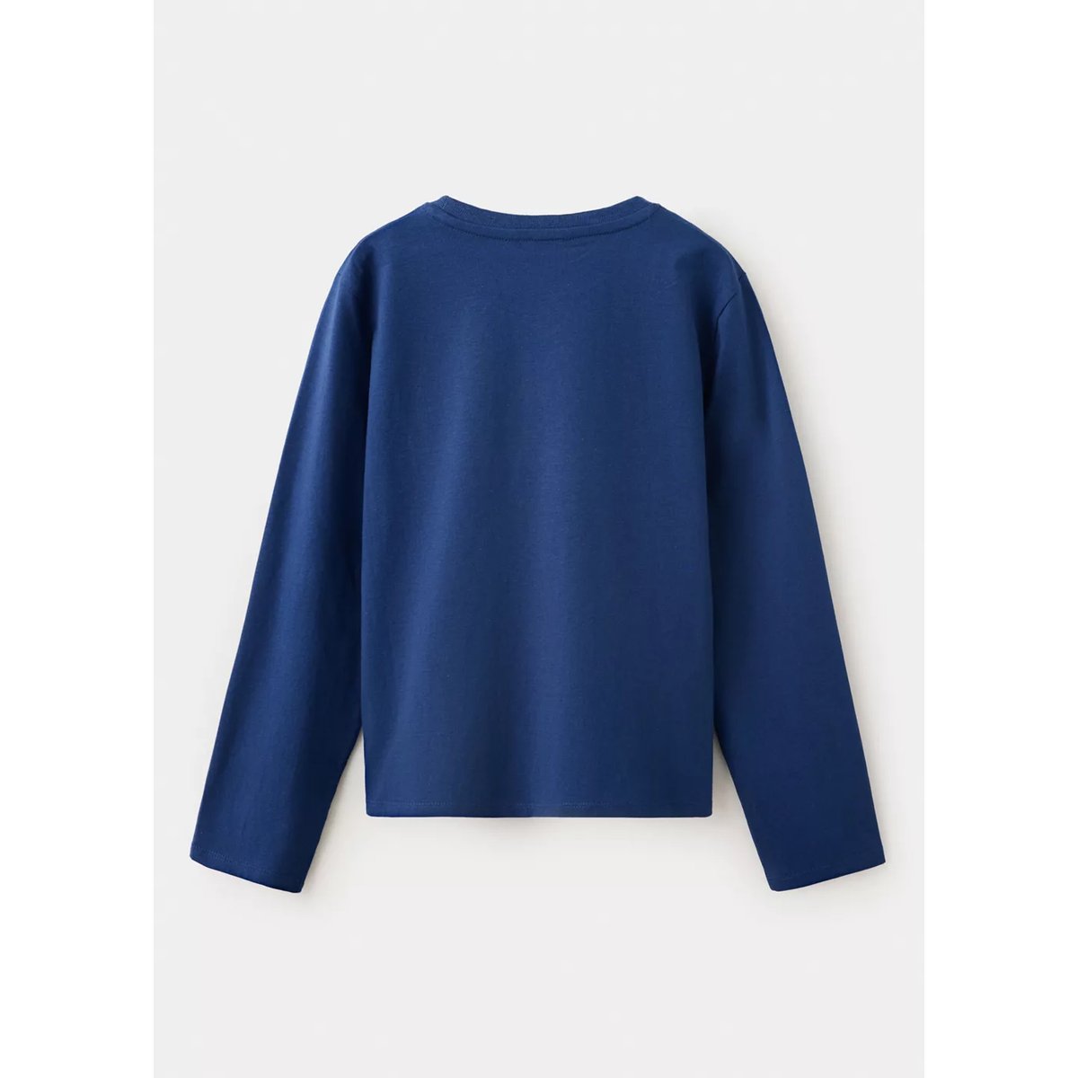 T-shirt coton détail imprimé bleu marine, MANGO KIDS