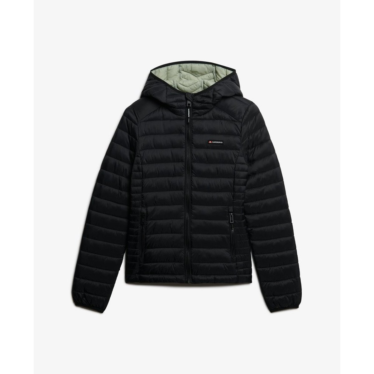 Veste matelassée à capuche Fuji Lite noir, SUPERDRY