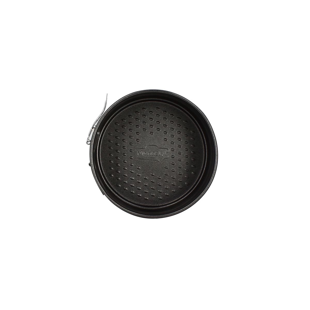 Moule à charnière à fond amovible en acier carbone 14cm, AMANDINE noir, MENASTYL