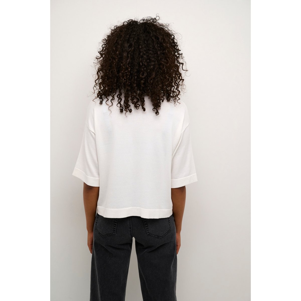 Pullover tricoté blanc, KAFFE