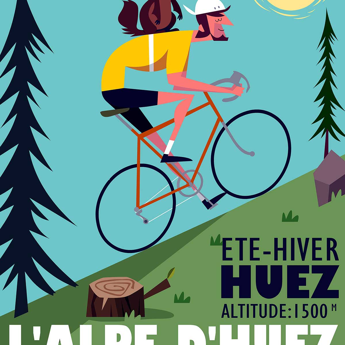 Tableau  la montée de l'alpe d'huez tableau alu dibond, HEXOA