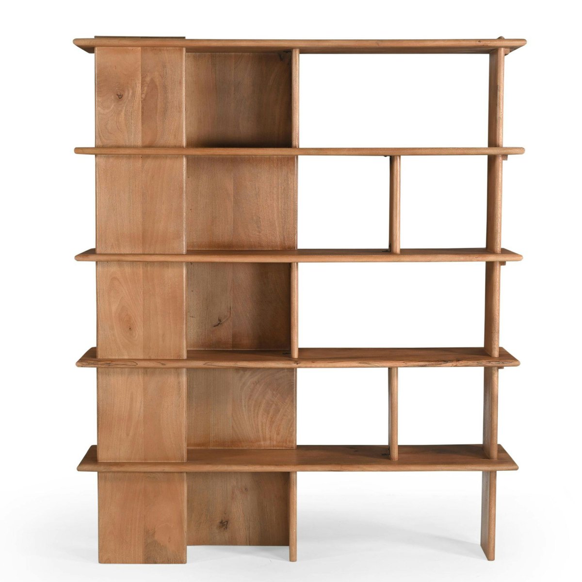 Bibliothèque en bois clair à plateaux ouverts 150 cm ALMA bois naturel, PIER IMPORT