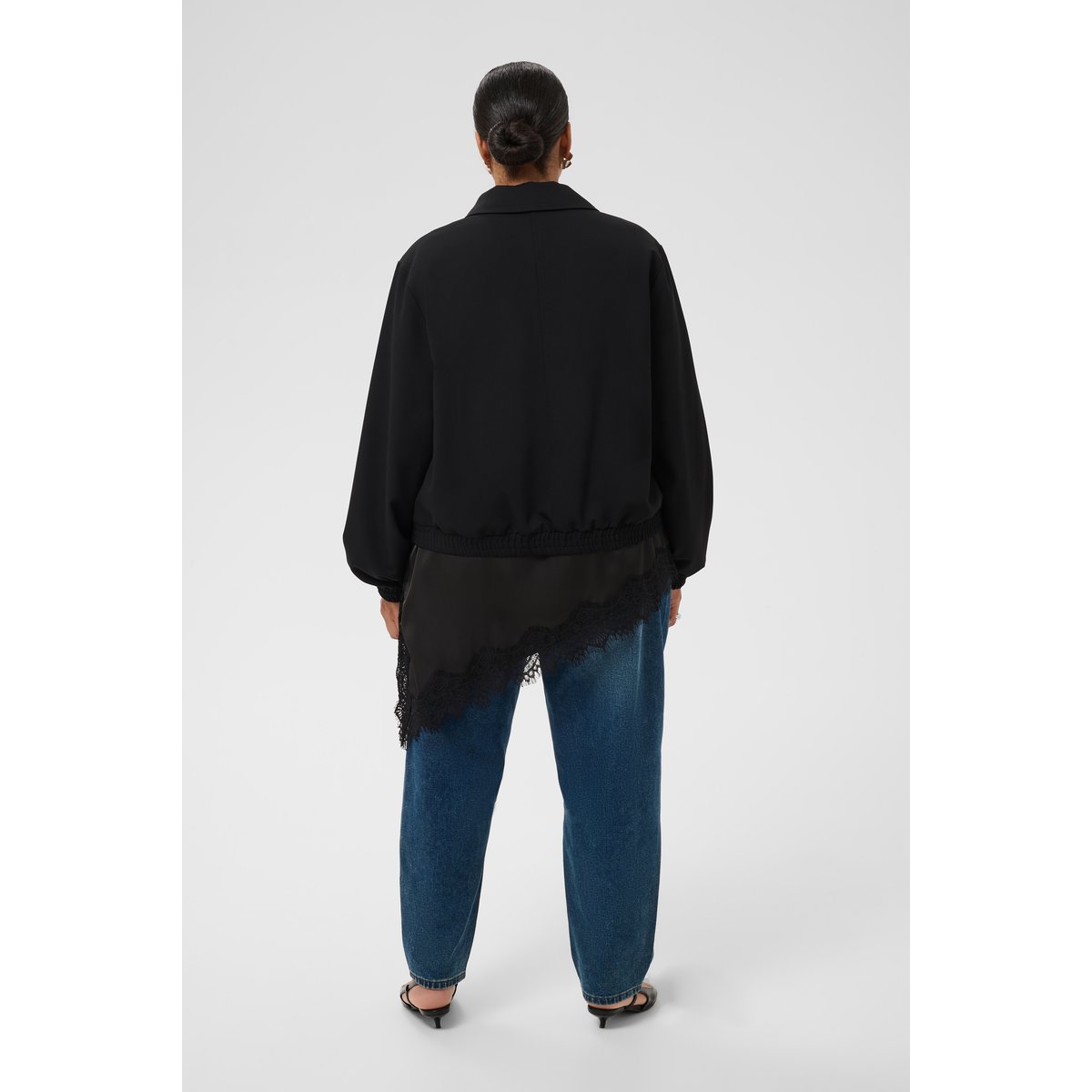 Manteau noir black deep, KAFFE CURVE