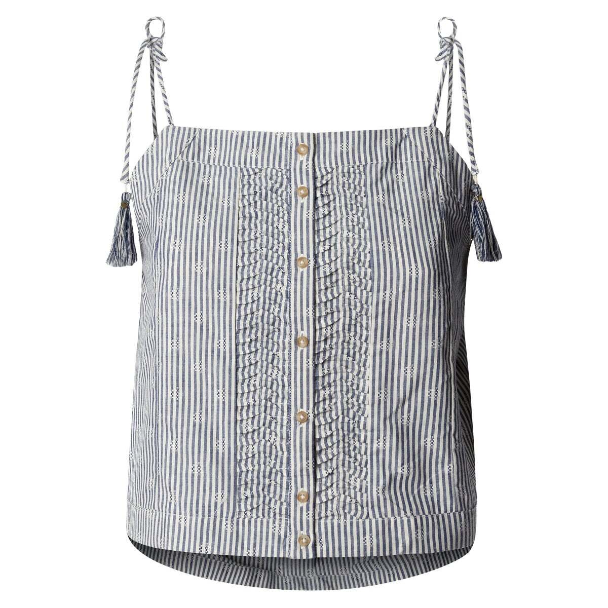 Top À Bretelles À Rayures bleus de l'union, PEPE JEANS