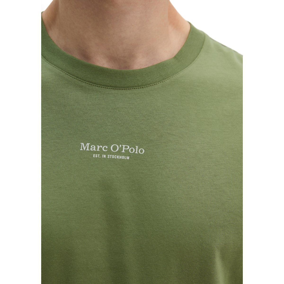 T-shirt regular en pur coton bio vert, MARC O'POLO