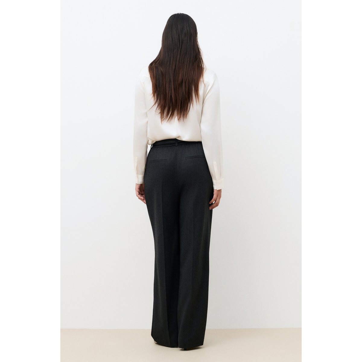 Pantalon ample laine PARAPENTE gris, CAROLL