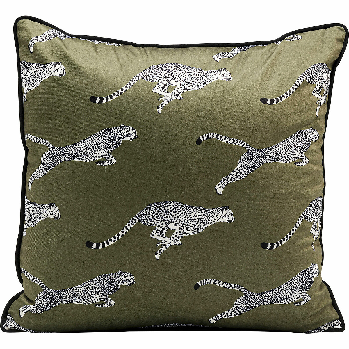Coussin Running Chetahs 45x45cm blanc, KARE DESIGN