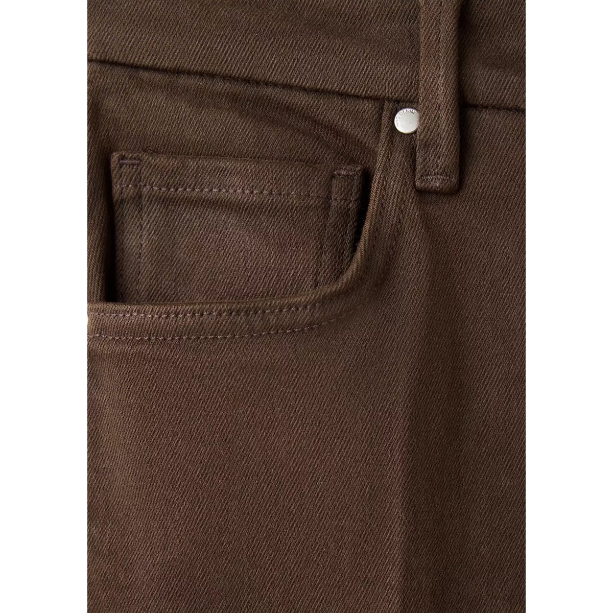 Jean flare taille haute chocolat, MANGO