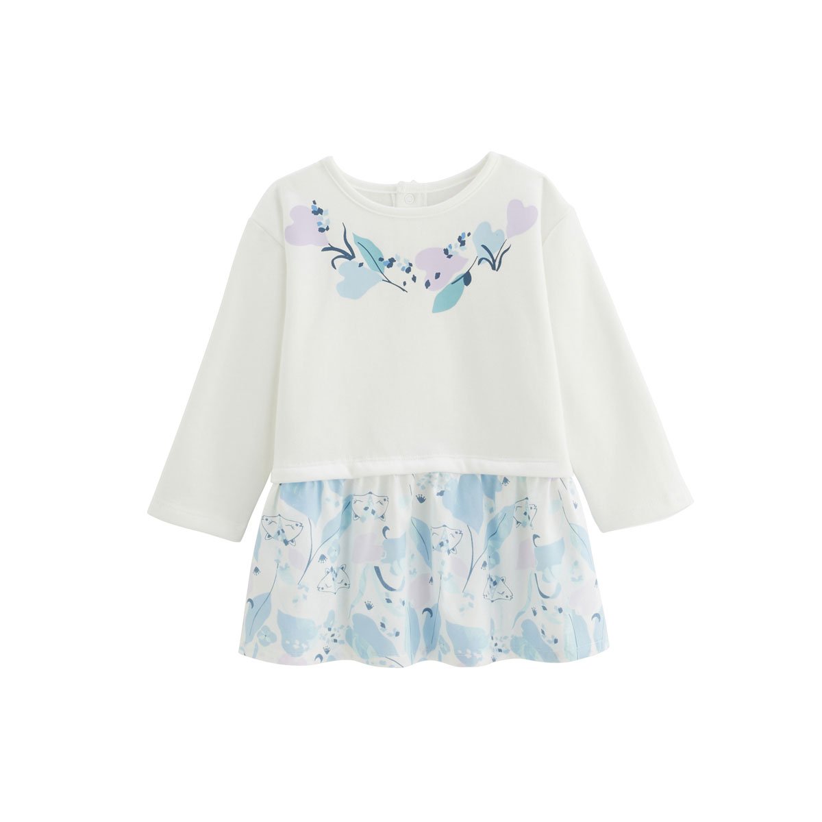Robe enfant en molleton Polarmoon bleu, PETIT BEGUIN