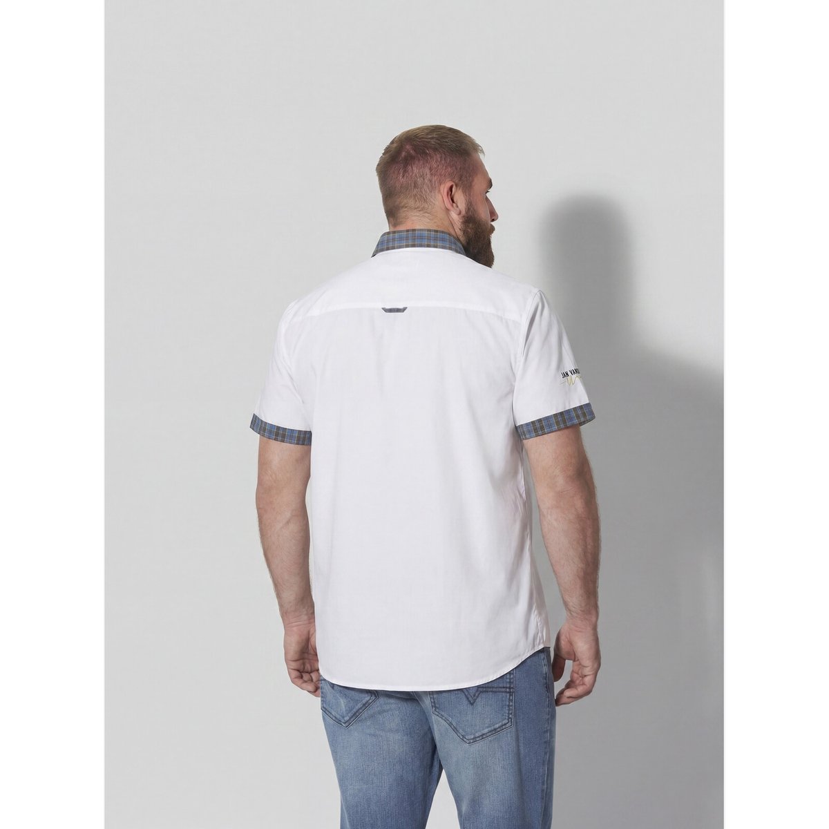 Chemise à manches courtes HUMFRED blanc, JAN VANDERSTORM