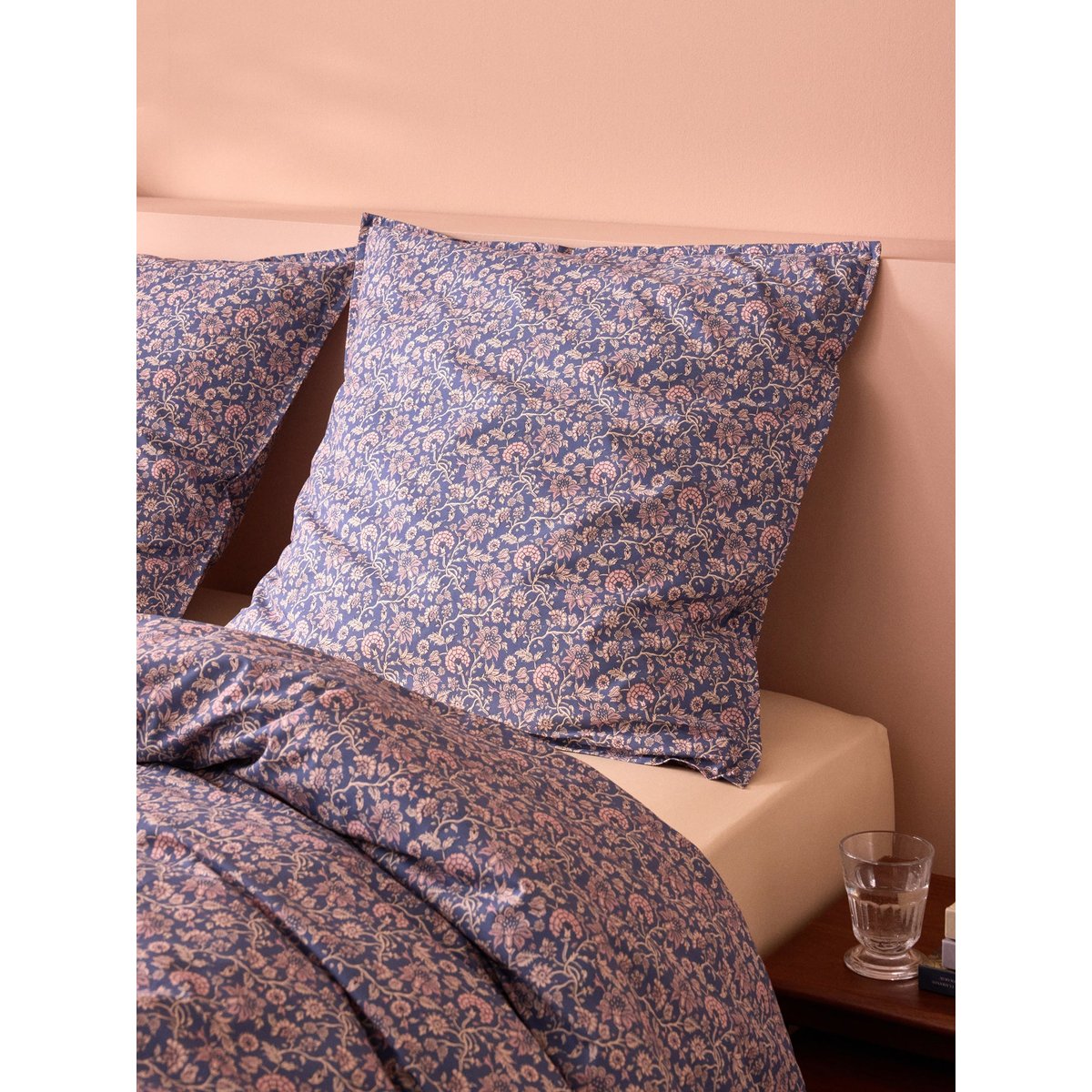 Taie d'oreiller percale de coton "ABELIE" bleu, CYRILLUS