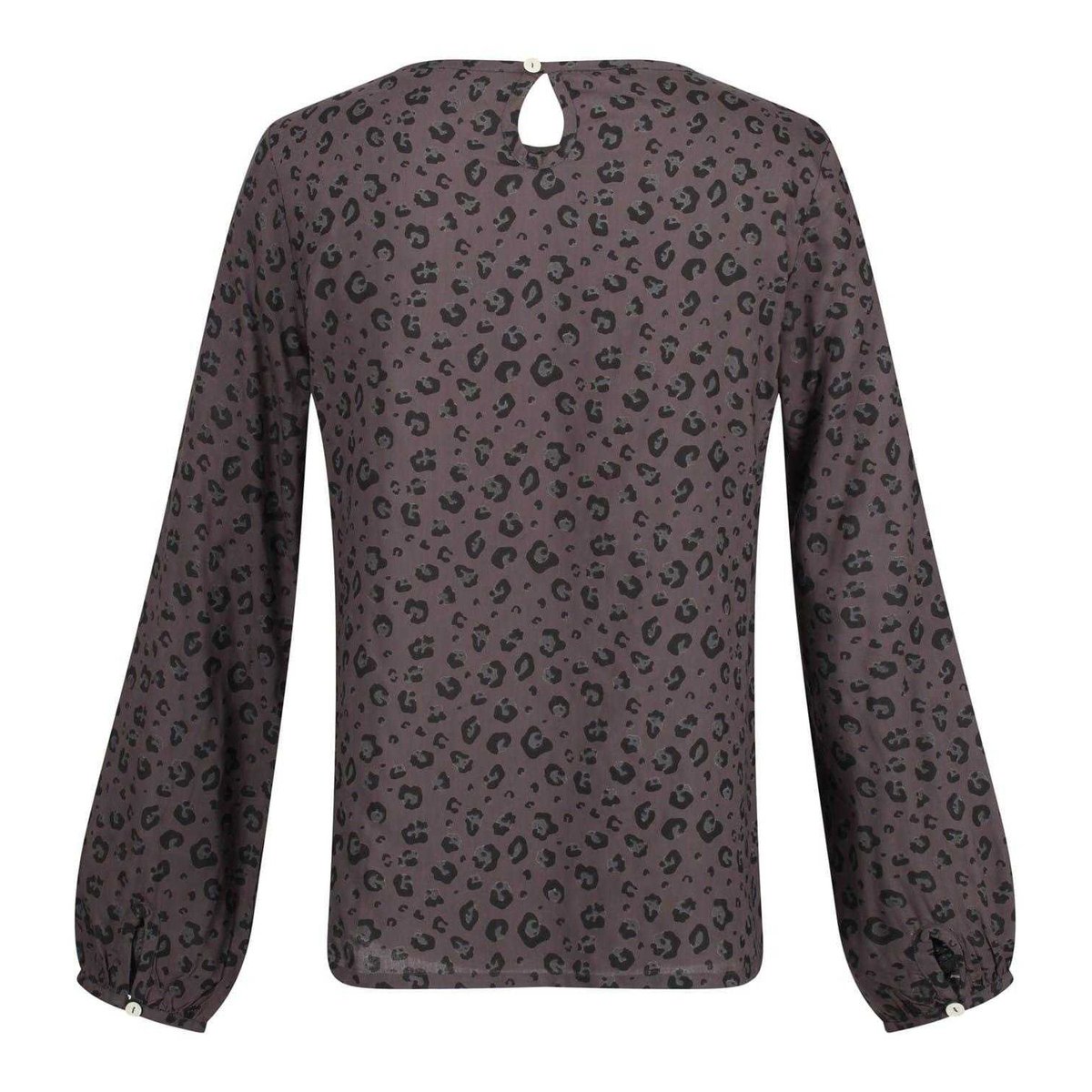 Blouse manches longues motif/style imprimé léopard HADRIA noir, REGATTA