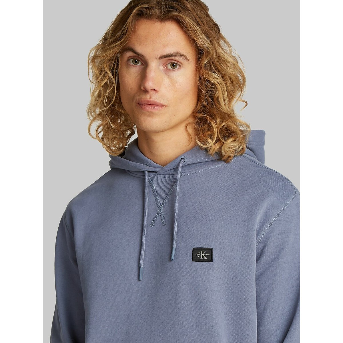 Sweat com capuz azul-acinzentado, CALVIN KLEIN JEANS