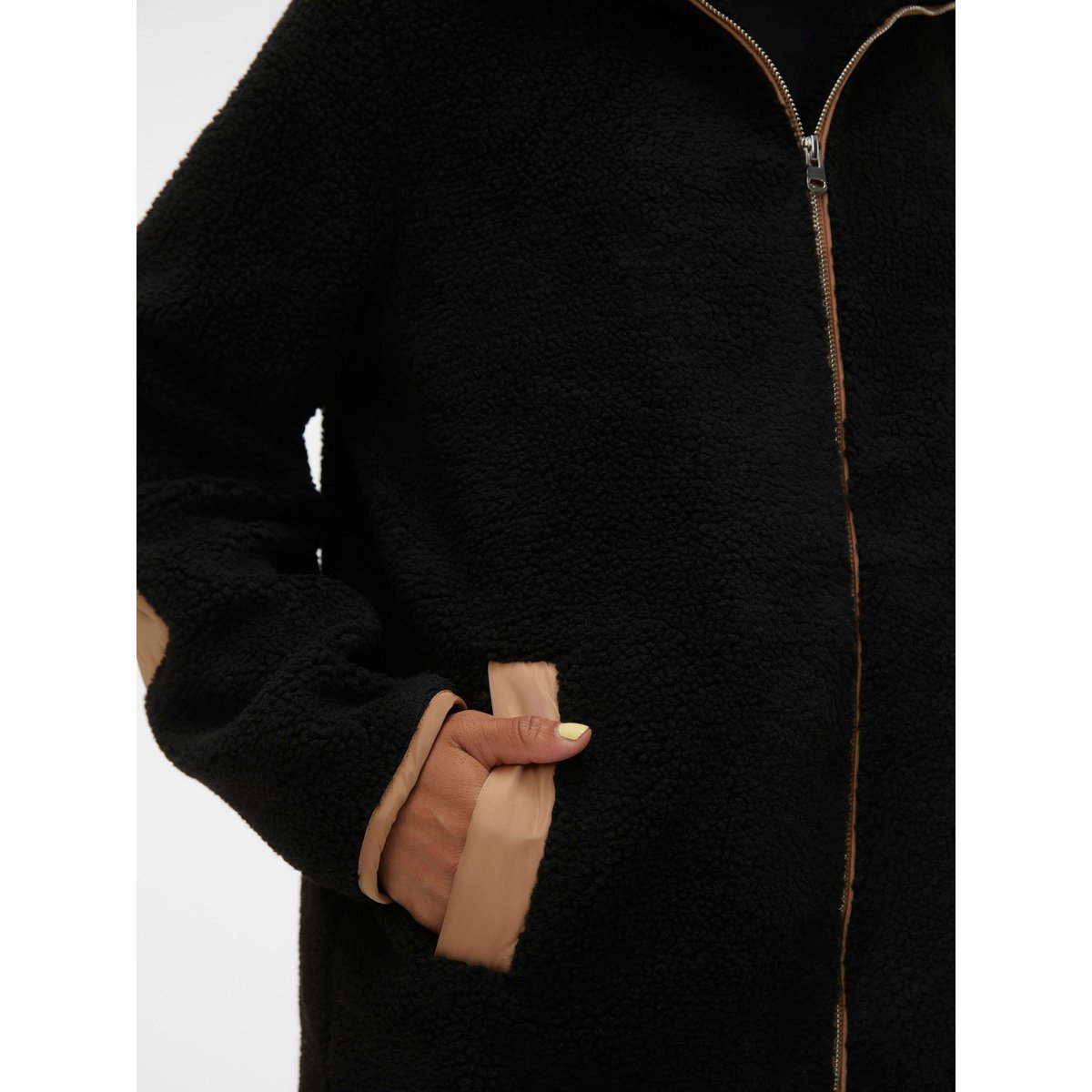 Manteau En Peluche black, VERO MODA