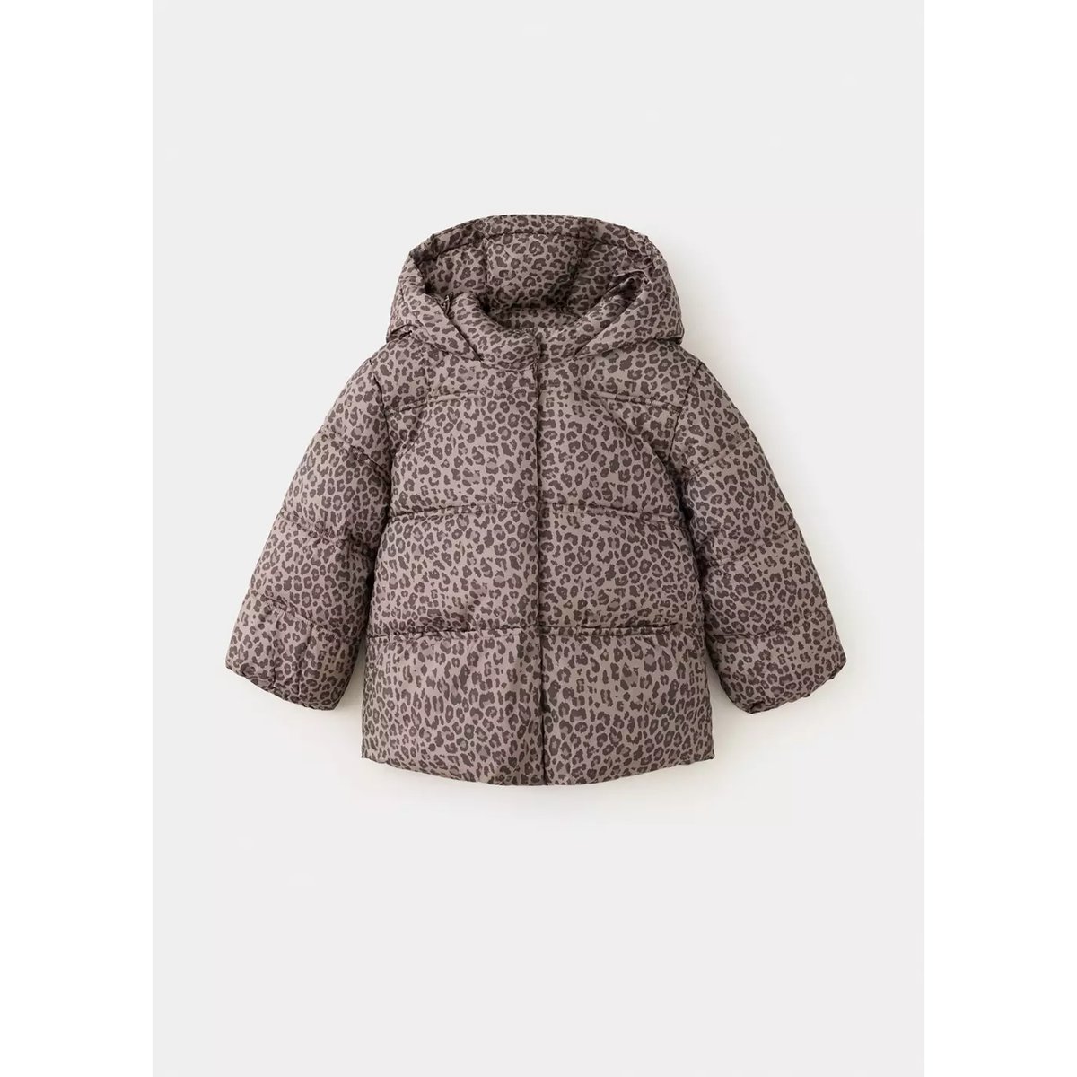 Anorak matelassé léopard marron, MANGO BABY