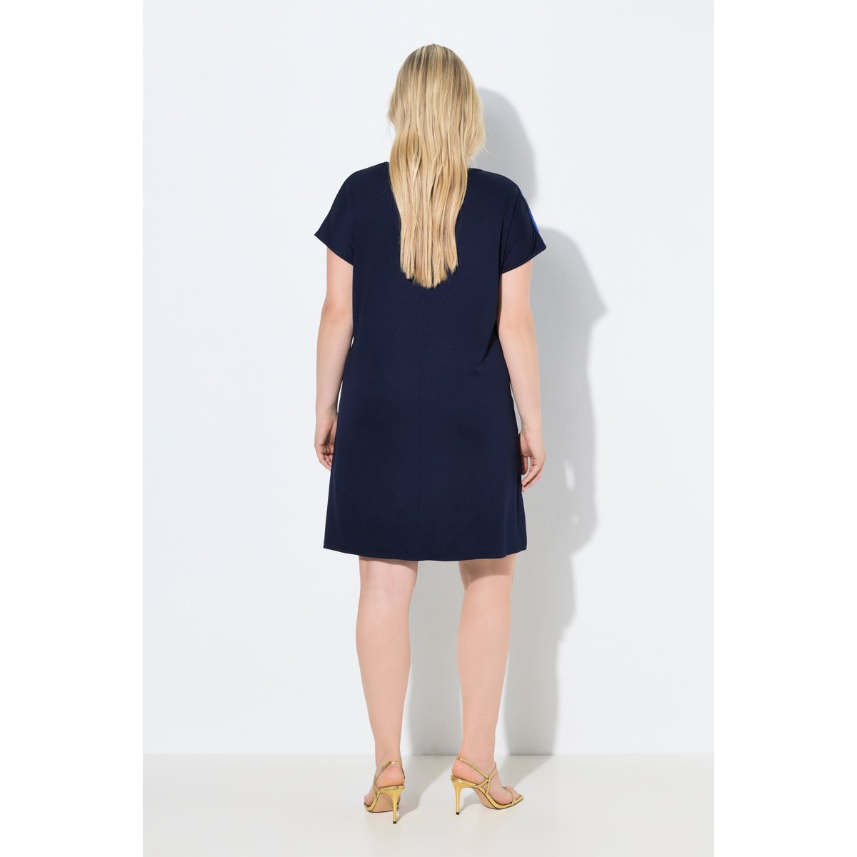 Robe oversize, avec voile en mousseline marine, ULLA POPKEN