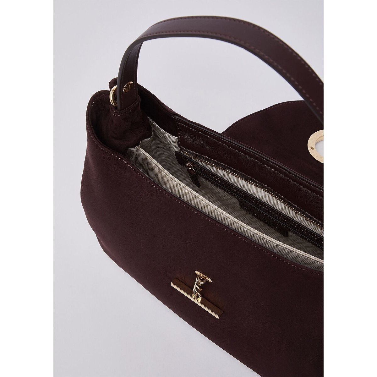 Sac à main moyen aubergine, LIU JO