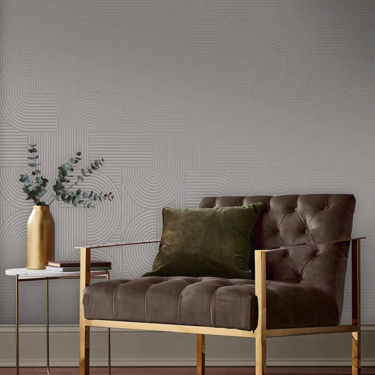 Papier peint Centra Taupe beige, GRAHAM ET BROWN