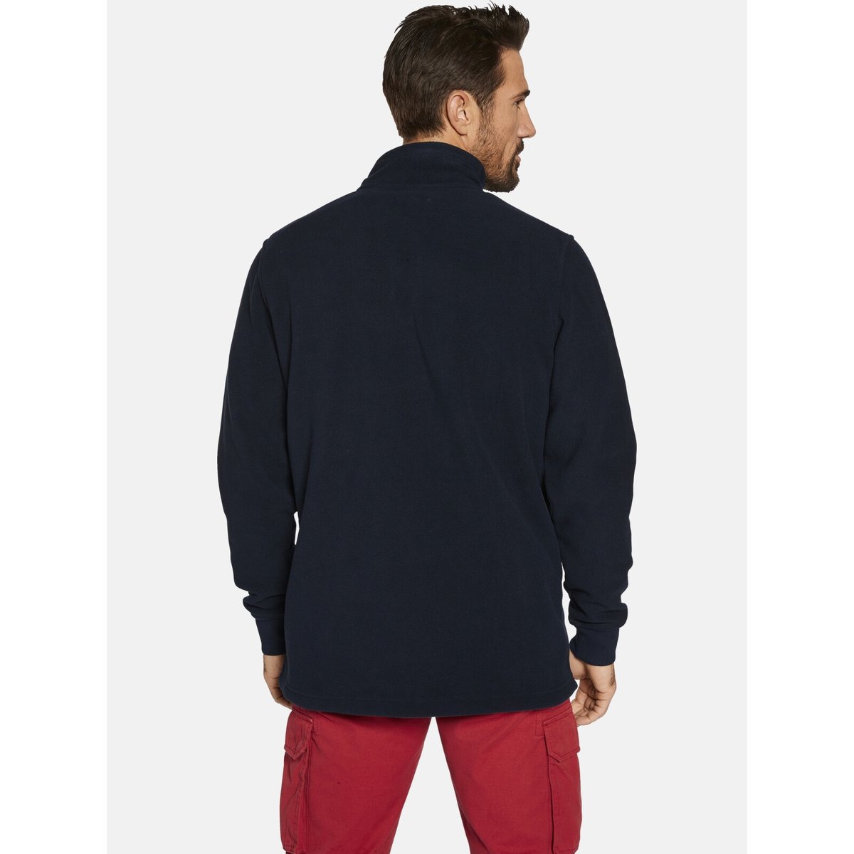 sweatshirt polaire SIETSE bleu foncé, JAN VANDERSTORM