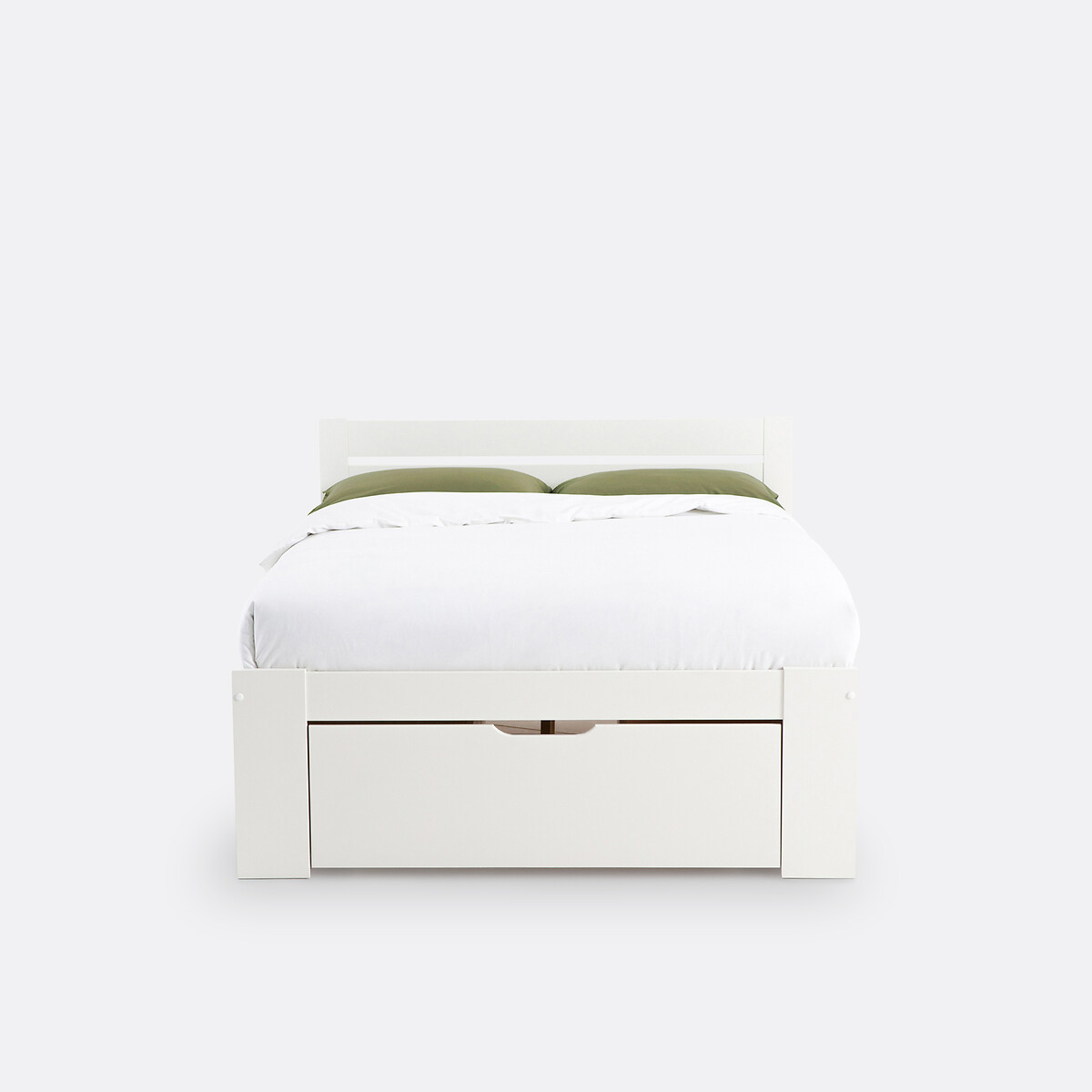 Bed met lattenbodem, lades en nachtkastjes, Konni wit, LA REDOUTE INTERIEURS