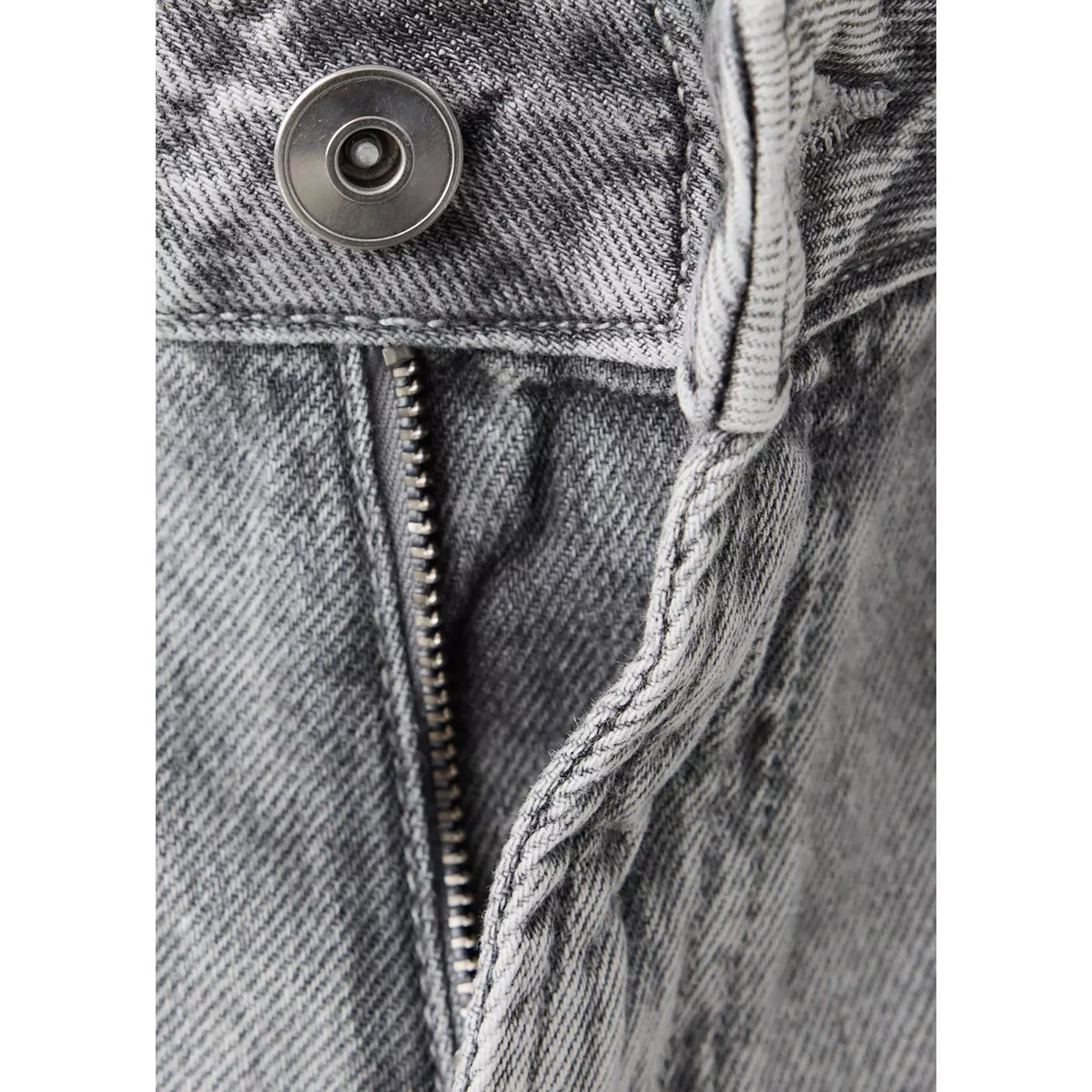 Jean low waist wide leg gris denim, MANGO TEEN