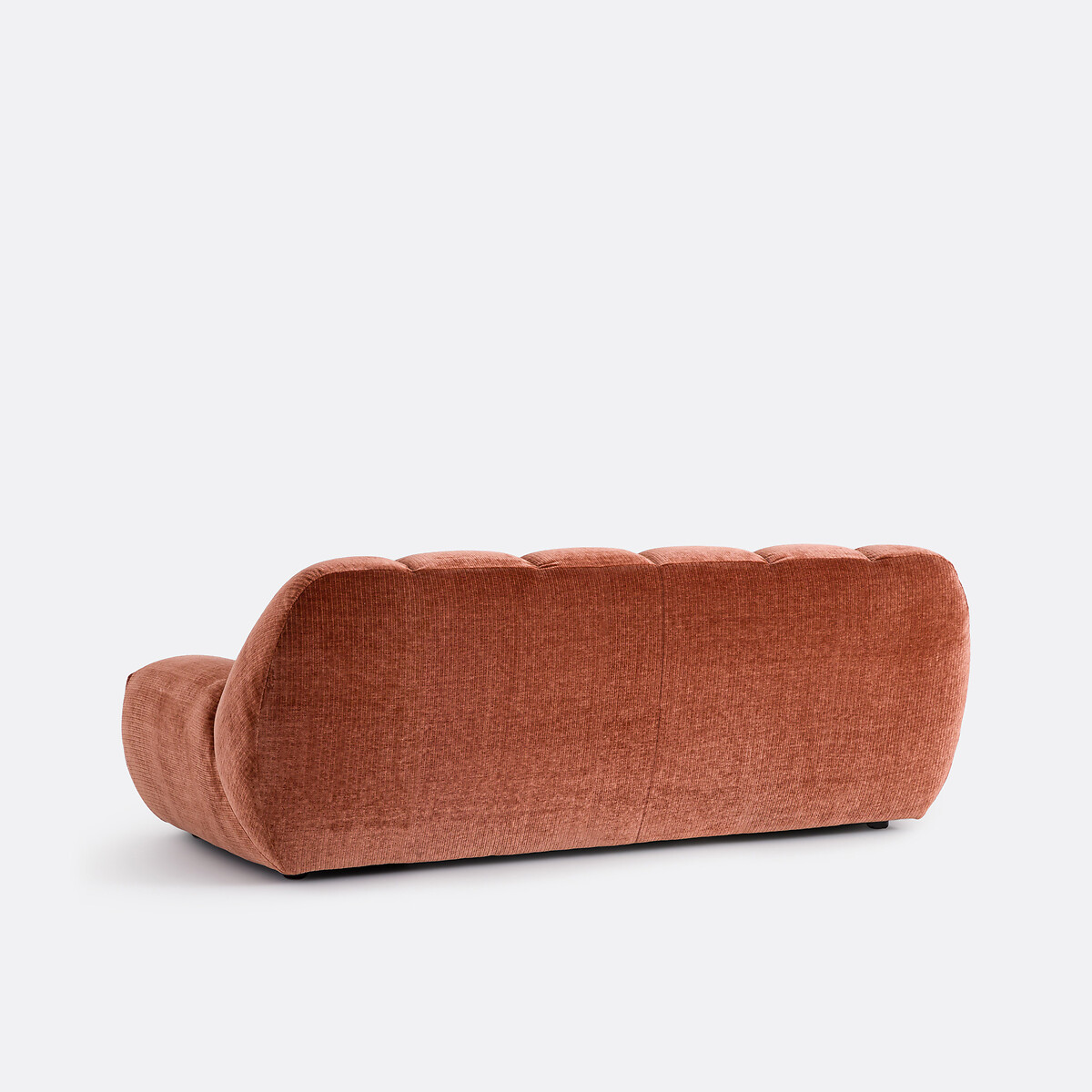 Vintage ribfluwelen bank, 3-zits, Nuria terracotta   , LA REDOUTE INTERIEURS