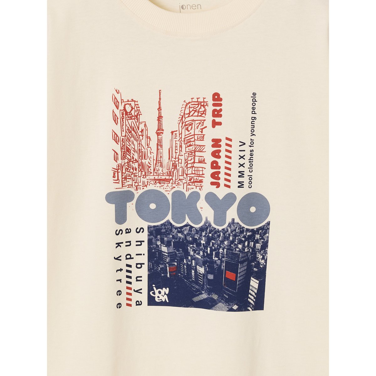 T-shirt manches courtes écru, JONEN