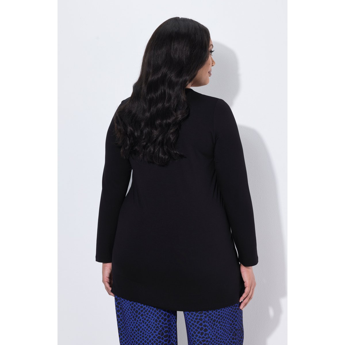 T-shirt long noir, ULLA POPKEN
