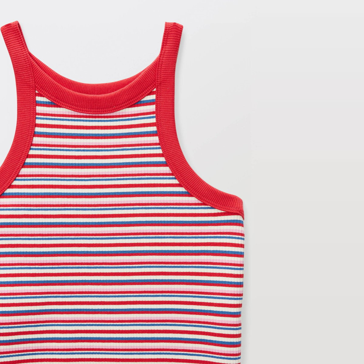 Robe longue rayée en jersey rouge, MONOPRIX