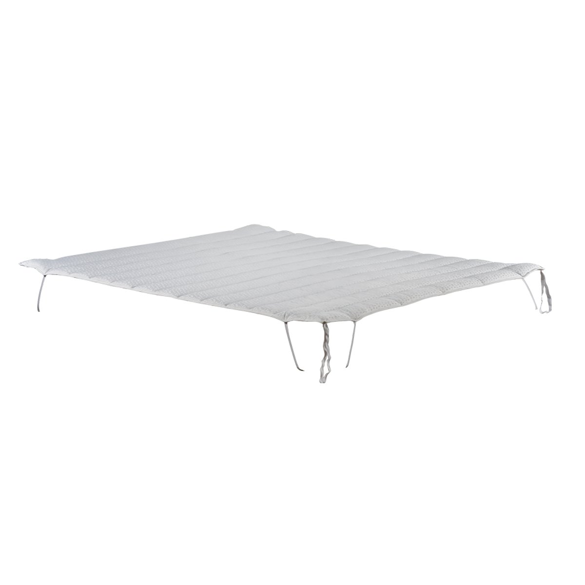 Surmatelas Wellness 140x190 cm Fibres creuses polyester blanc, BELLECOUR