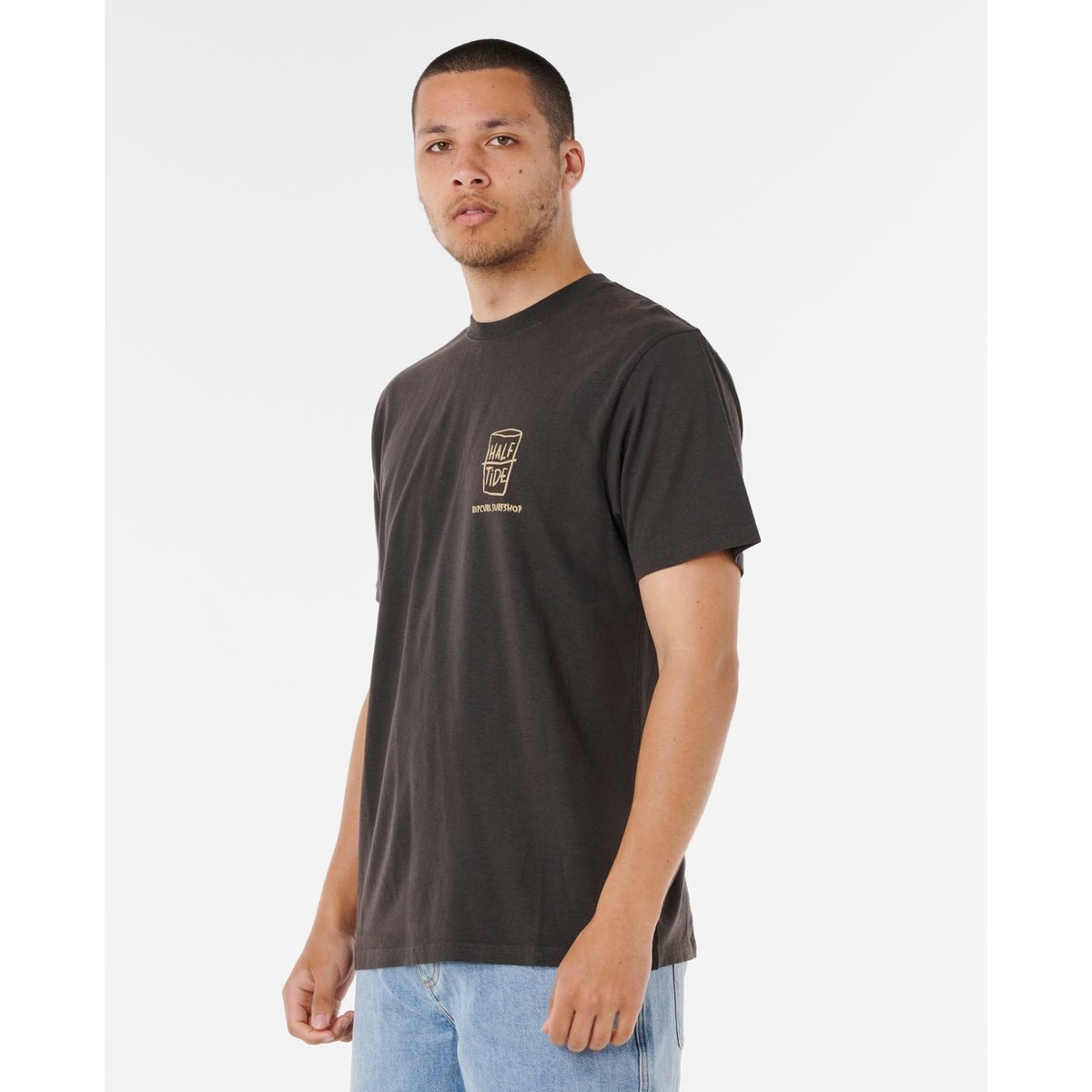 T-shirt à manches courtes SHAPER ADDRESS noir délavé, RIP CURL